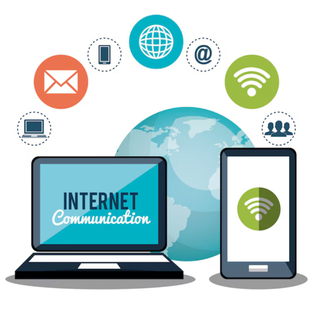 connexion d'un ordinateur à internet, appareil photo, envois de mail, aux personnes, adresse internet, wifi